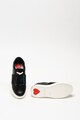 Love Moschino Pantofi sport din piele cu aplicatii cu strasuri Femei