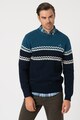 Gant Gyapjútartalmú colorblock pulóver férfi