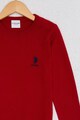 U.S. Polo Assn. Pulover tricotat fin cu decolteu la baza gatului Fete