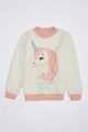 DeFacto Bluza sport pufoasa cu model unicorn Fete