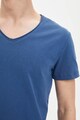 DeFacto Tricou slim fit cu decolteu in V Barbati