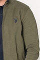 U.S. Polo Assn. Bluza sport cu fermoar si broderie logo Barbati