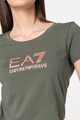 EA7 Tricou cu decolteu la baza gatului si imprimeu logo Femei