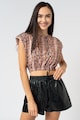 Missguided Kígyóbőr mintás crop felső női