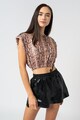 Missguided Kígyóbőr mintás crop felső női