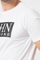 John Richmond Tricou cu decolteu la baza gatului si imprimeu logo Gasher Barbati