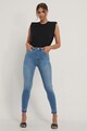 NA-KD Magas derekú skinny fit crop farmernadrág női