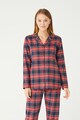 U.S. Polo Assn. Kockás pizsama hajtókás gallérral női