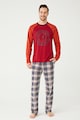 U.S. Polo Assn. Pijama cu model in carouri si logo Barbati