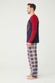 U.S. Polo Assn. Pijama cu model in carouri si logo Barbati