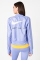 Nike Jacheta cu fermoar si imprimeu logo, pentru alergare Femei