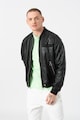 Diesel Jacheta bomber de piele cu aplicatie logo L-Pins-A Barbati