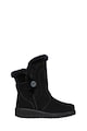 Skechers Cizme wedge mid-calf de piele intoarsa Keepsakes, Negru Femei