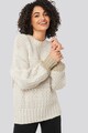 NA-KD Pulover tricotat gros cu accente colorblock Femei