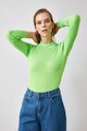 Trendyol Pulover tricotat fin cu guler scurt Femei