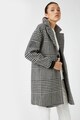 KOTON Palton din amestec de lana, cu model houndstooth Femei
