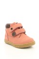 Kickers kids Ghete de piele nabuc cu benzi velcro Fete