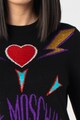 Love Moschino Rochie tip bluza sport din amestec de lana cu model Femei