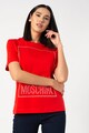 Love Moschino Kerek nyakú póló szegecses rátétekkel női