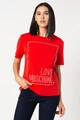 Love Moschino Kerek nyakú póló szegecses rátétekkel női