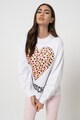 Love Moschino Bő fazonú pulóver logós mintával női