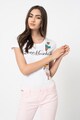 Love Moschino Mintás póló logóval és flitteres rátétekkel női