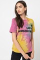 Love Moschino Logómintás póló batikolt hatással női