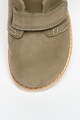 Clarks Pantofi din piele nabuc cu inchidere velcro Crown Park T Fete