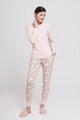 Sofiaman Pijama din amestec de bumbac organic cu model floral Femei
