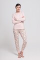 Sofiaman Pijama din amestec de bumbac organic cu model floral Femei