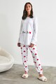 Trendyol Pijama cu imprimeu inima Femei