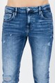 GUESS JEANS Blugi slim fit cu aspect decolorat si patat Chris Barbati