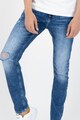 GUESS JEANS Blugi slim fit cu aspect decolorat si patat Chris Barbati