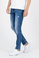 GUESS JEANS Blugi slim fit cu aspect decolorat si patat Chris Barbati