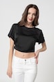 GUESS JEANS Bluza crop cu maneci scurte Femei