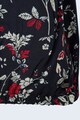 Pepe Jeans London Tricou cu decolteu la baza gatului si model floral Femei
