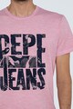 Pepe Jeans London Tricou cu imprimeu logo supradimensionat Barbati