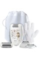 Philips Epilator  Satinelle HP6425/01, 3 capete, 2 viteze, 20 pensete, Alb Femei