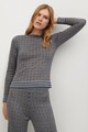 Mango Nico finomkötött mintás pulóver női