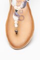 Gioseppo Sandale de piele cu bareta separatoare si aspect metalic Delta Femei