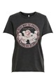 Only Tricou de bumbac organic cu imprimeu frontal Femei