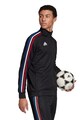 adidas Performance Bluza cu fermoar si benzi contrastante pentru fotbal Tiro Barbati