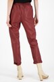 Silvian Heach Collection Pantaloni conici din piele ecologica cu snur de ajustare in talie Femei