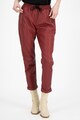 Silvian Heach Collection Pantaloni conici din piele ecologica cu snur de ajustare in talie Femei