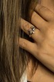 Christina Jewelry&Watches Inel placat cu aur rose de 18K si decorat cu pietre topaz Femei