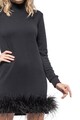 CASA DE MODA VIGO Rochie mini cu pene de strut detasabile Amelie Mini Femei