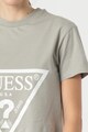 GUESS Tricou crop cu logo triunghiular pentru fitness Femei