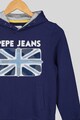 Pepe Jeans London Hanorac de bumbac cu aplicatie din material terry cu steag Baieti