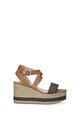 Liu Jo Sandale wedge tip espadrile de piele ecologica si piele Femei