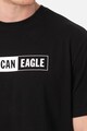 American Eagle Tricou cu decolteu la baza gatului si imprimeu logo Barbati